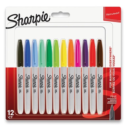 Papírenské zboží - Permanentní popisovač Sharpie Fine sada 12 ks