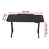 Papírenské zboží - ULTRADESK Herný stôl LEVEL RED, 140x66cm, 72-124cm, elektricky nastaviteľná výška, s XXL podložkou pod myš, držiak slúchadiel aj n