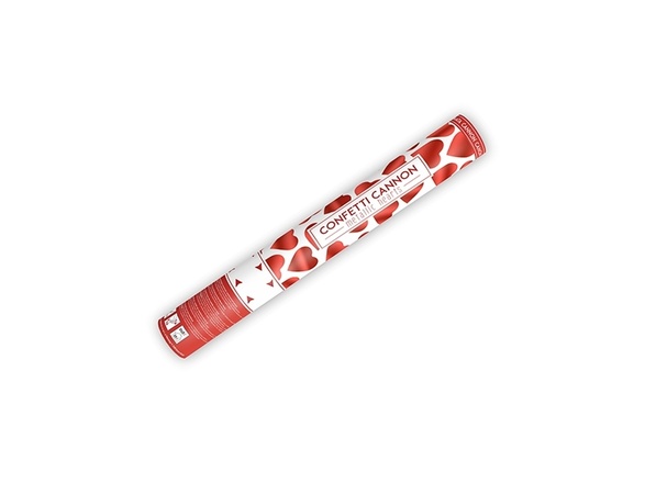 Papírenské zboží - Vystřelovací konfety srdíčka červené 40cm [1 ks]