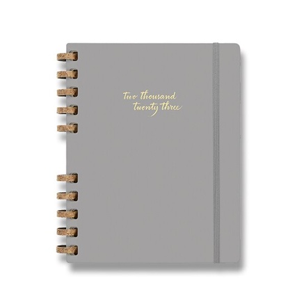 Papírenské zboží - Diář Moleskine Spiral 2023, tvrdé desky XXL, měsíční/týdenní, výběr barev šedý