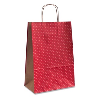 Papírenské zboží - Dárková taška Natura Pois červená, 160 X 80 X 210 MM, VELIKOST S