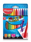 Papírenské zboží - Plastové pastely MAPED COLOR´PEPS PLASTICLEAN - 12 barev, trojhranné