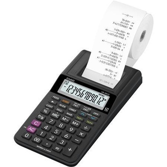Papírenské zboží - Kalkulačka s tiskem "HR-8RCE", 12místná, 1 barva tisku, CASIO