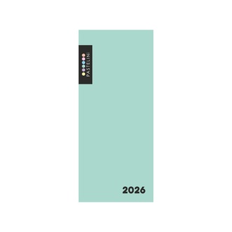 Papírenské zboží - Diář PVC měsíční 2026 PASTELINI zelená