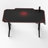 Papírenské zboží - ULTRADESK Herný stôl LEVEL RED, 140x66cm, 72-124cm, elektricky nastaviteľná výška, s XXL podložkou pod myš, držiak slúchadiel aj n