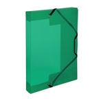 Papírenské zboží - Krabice PP s gumou A5 Lines zelená