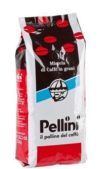 Papírenské zboží - Káva zrnková, pražená, vakuově balené, 1000 g, PELLINI "Break Rosso"