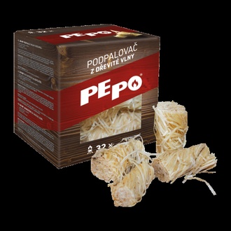 Papírenské zboží - Pe-Po Podpalovač z dřevité vlny 32 podpalů