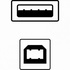 Papírenské zboží - Kábel USB (2.0), USB A M - USB B M, 1.8m, čierny