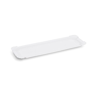Papírenské zboží - Papírový tácek bílý 8 x 23 cm [250 ks]