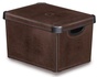 Papírenské zboží - Box, plastový, 22 l, so vzorom Koža, CURVER
