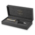Papírenské zboží - Parker Sonnet Premium Metal Black GT guľôčkové pero