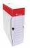 Papírenské zboží - Archivačná krabica, červeno-biela, kartón, A4, 100 mm, VICTORIA