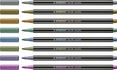 Papírenské zboží - Prémiová vláknová metalická fixka STABILO Pen 68 metallic - 8 ks sada