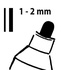 Papírenské zboží - Kriedový popisovač, čierna, 1 - 2 mm, kužeľový hrot, tekutý, SIGEL