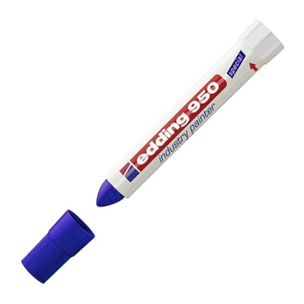 Papírenské zboží - Průmyslový pastový popisovač "950", modrá, 10mm, kuželový hrot, EDDING
