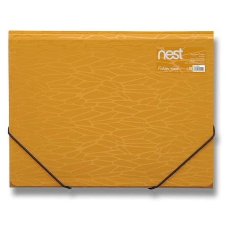 Papírenské zboží - Tříchlopňové desky s gumou FolderMate Nest zlatožlutá