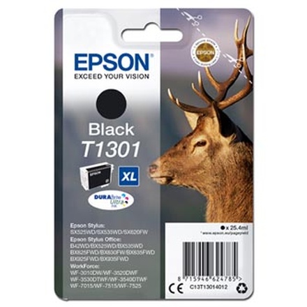 Papírenské zboží - Epson originální ink C13T13014012, T1301, black, 945str., 25,4ml, Epson Stylus Office BX6