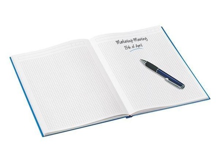 Papírenské zboží - Zápisník "Wow", modrá, čtverečkovaný, A4, 80 listů, lesklá, LEITZ
