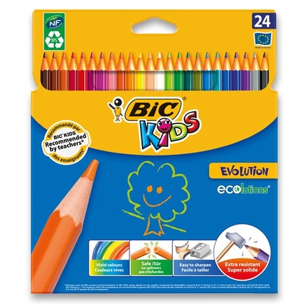 Papírenské zboží - Pastelky Bic Kids Evolution 24 barev