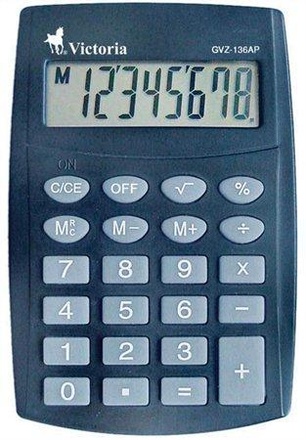 Papírenské zboží - Kalkulačka kapesní, 8místný displej, VICTORIA "GVZ-136AP"