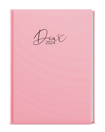 Papírenské zboží - Denní diář - David - Lamino Pastel - A5 - růžová