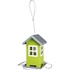 Papírenské zboží - Záhradné krmítko kovové, farebný domček 19x20x19 cm, - zelený/strieborná strecha