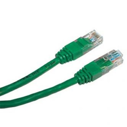 Papírenské zboží - UTP patchcord, Cat.5e, RJ45 M-5m, nestíněný, zelený, economy