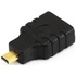 Papírenské zboží - Audio/video Redukcia, HDMI (micro) M-HDMI F, 0, čierna, Logo, pozlatené konektory