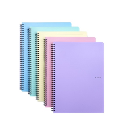 Papírenské zboží - Twin wire blok A5 PP PASTELINI assort