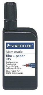 Papírenské zboží - Technická tuš "Mars Matic", černá, 22ml, STAEDTLER