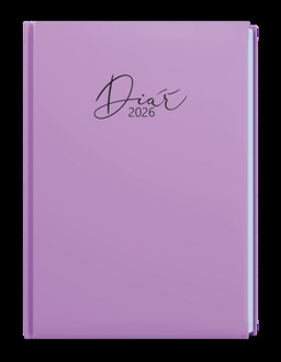 Papírenské zboží - Denní diář - David - Pastel - A5 - fialová