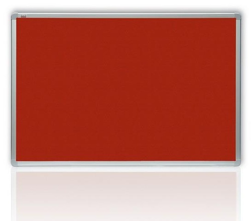 Papírenské zboží - Filcová červená tabule v hliníkovém rámu 60 x 90 cm