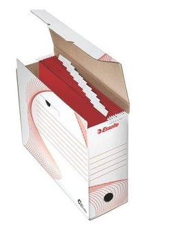 Papírenské zboží - Archivační krabice na závěsné desky Esselte, Bílá