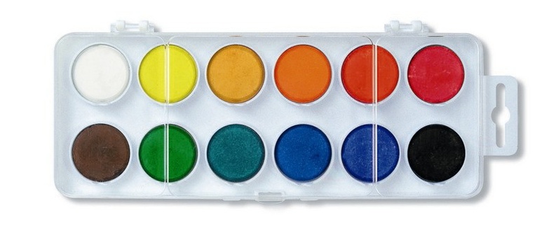 Papírenské zboží - Vodové barvy velké 172510 - 30 mm - 12 barev