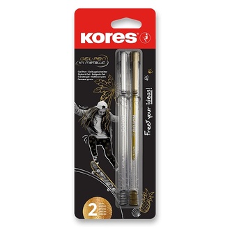 Papírenské zboží - Kuličkové pero K11 Metallic Pen Kores 2 ks