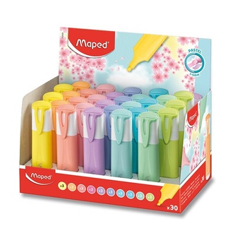 Papírenské zboží - Zvýrazňovač Maped Fluo Peps Pastel stojánek, 30 ks