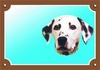 Papírenské zboží - Farebná ceduľka Pozor pes, Dalmatín