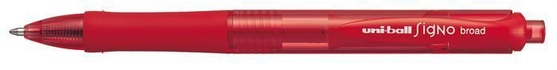 Papírenské zboží - Gélové pero "UM-152", červená, 0,3mm, stláčací mechanizmus, UNI