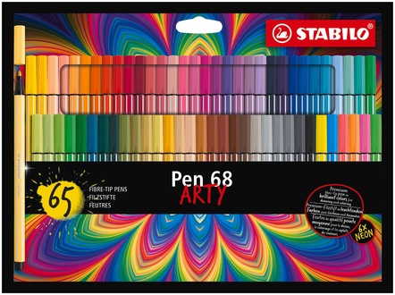 Papírenské zboží - Prémiový vláknový fix - STABILO Pen 68 - ARTY - 65 ks sada