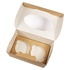 Papírenské zboží - Papierová krabička EKO na muffiny 100x160x100 mm hnedá s okienkom [25 ks]