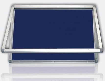 Papírenské zboží - Vitrína venkovní 4xA4/53x70 cm, textilní vnitřek,modrá