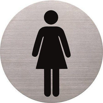 Papírenské zboží - Piktogram dámské toalety, nerez, HELIT