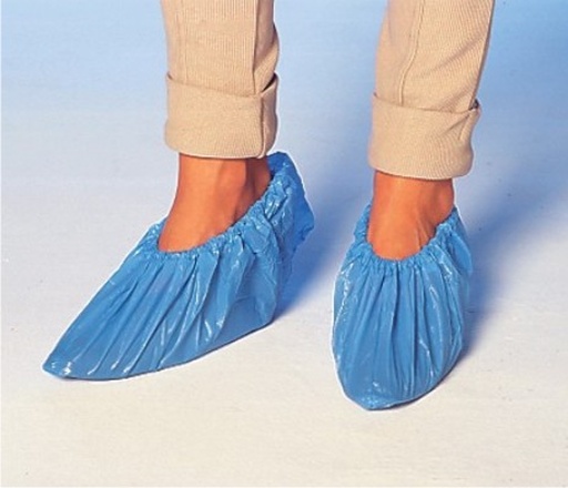 Papírenské zboží - Jednorázové návleky na obuv modré 33 x 14 cm (CPE) [100 ks]