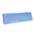 Papírenské zboží - E-BLUE K734, Klávesnice US, multimediální, podsvícená typ drátová (USB), bílá