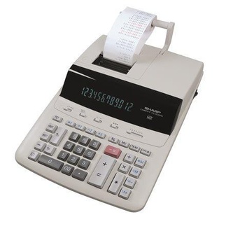 Papírenské zboží - Kalkulačka s tiskem "CS2635RHGYSE", 12 místný displej, 2-barevný tisk, SHARP