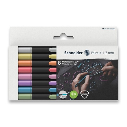 Papírenské zboží - Liner Schneider Paint-it Metallic sada 8 ks