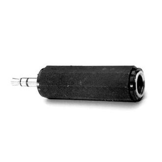 Papírenské zboží - Audio Redukce, Jack (3,5mm) M-Jack (6,3mm) F, 0, stereo, černá, Logo
