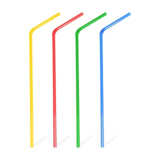 Papírenské zboží - Slámky plastové flexibilní barevný mix 24 cm, průměr 7 mm [250 ks] (znovu použitelná)