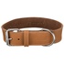 Papírenské zboží - Rustic kožený obojok Heartbeat - hnedá L:47-55cm/40mm
